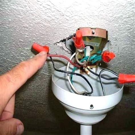 red electrical box|red wire from ceiling outlet.